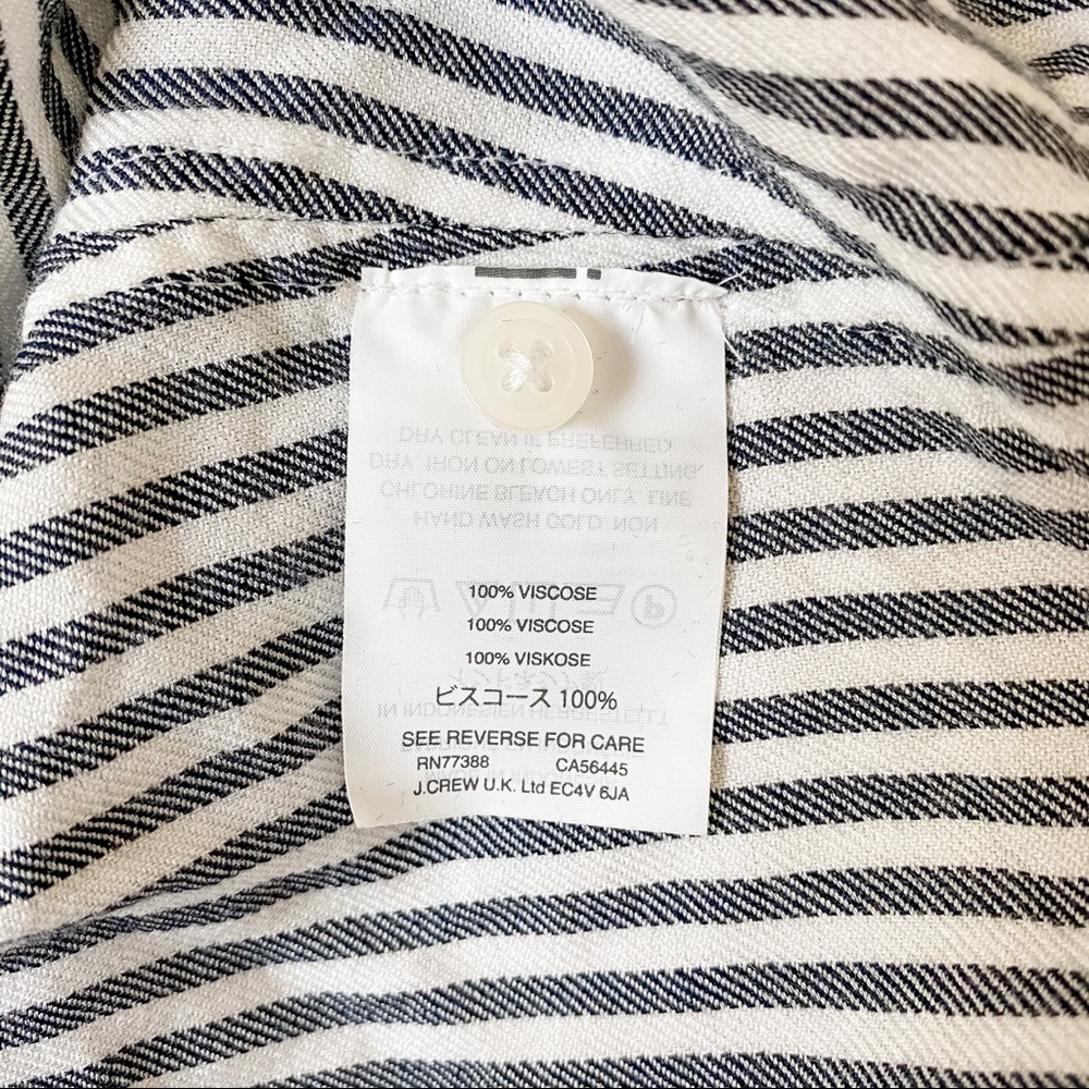 Madewell Stripe Short Sleeve Button-Down Shirt Navy White Size S - Picture 4 of 5